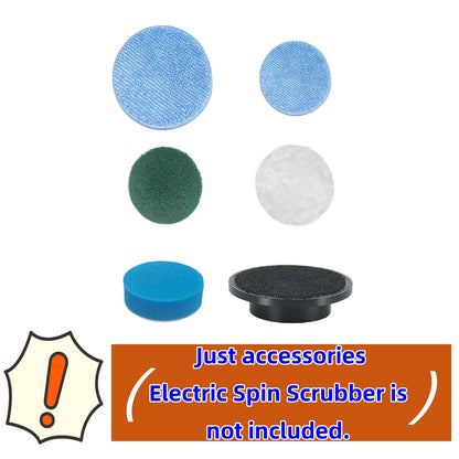 Dovety Powerspin Electric Scrubber, Cordless Shower Scrubber, Cleaning Brush, with 8 Replaceable Brush Heads and 3 Adjustable Extension Handle, 2 Adjustable Speeds for Bathroom, Kitchen, Tub, Tile, Floor, Toilet, Household Cleaning Supplies