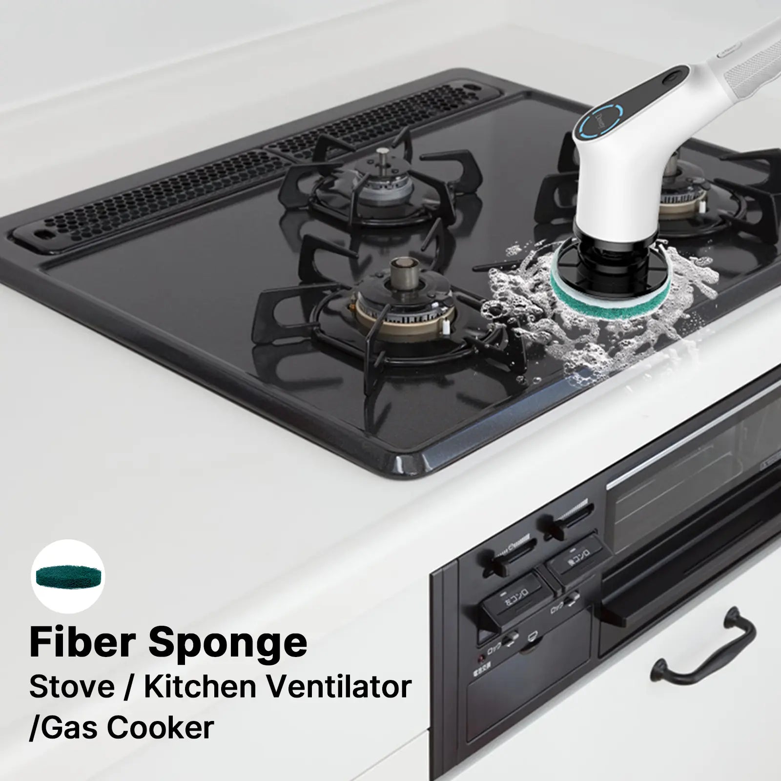 Dovety Powerspin Electric Scrubber, Cordless Shower Scrubber, Cleaning Brush, with 8 Replaceable Brush Heads and 3 Adjustable Extension Handle, 2 Adjustable Speeds for Bathroom, Kitchen, Tub, Tile, Floor, Toilet, Household Cleaning Supplies